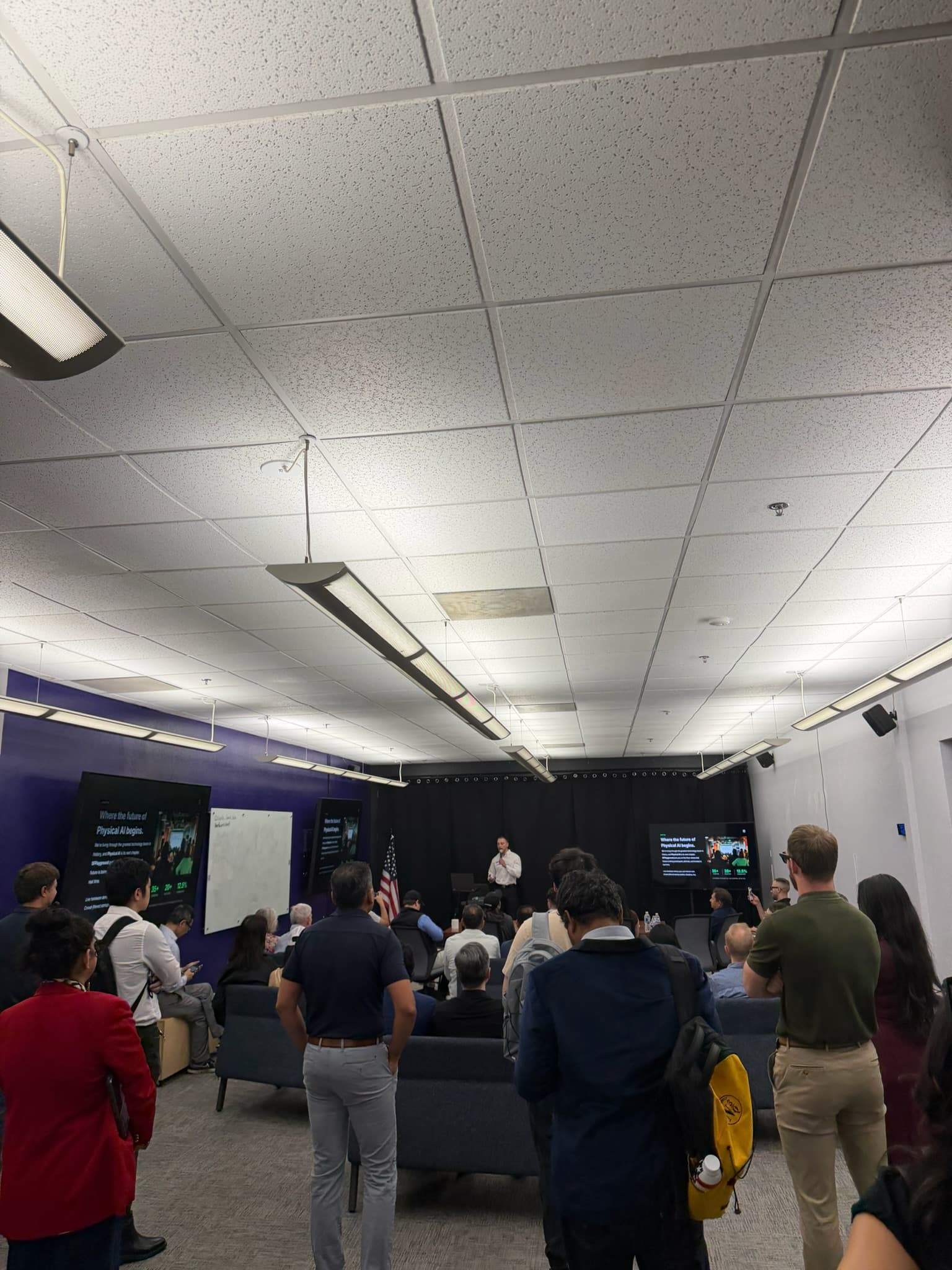 Founders collaborating before a live event