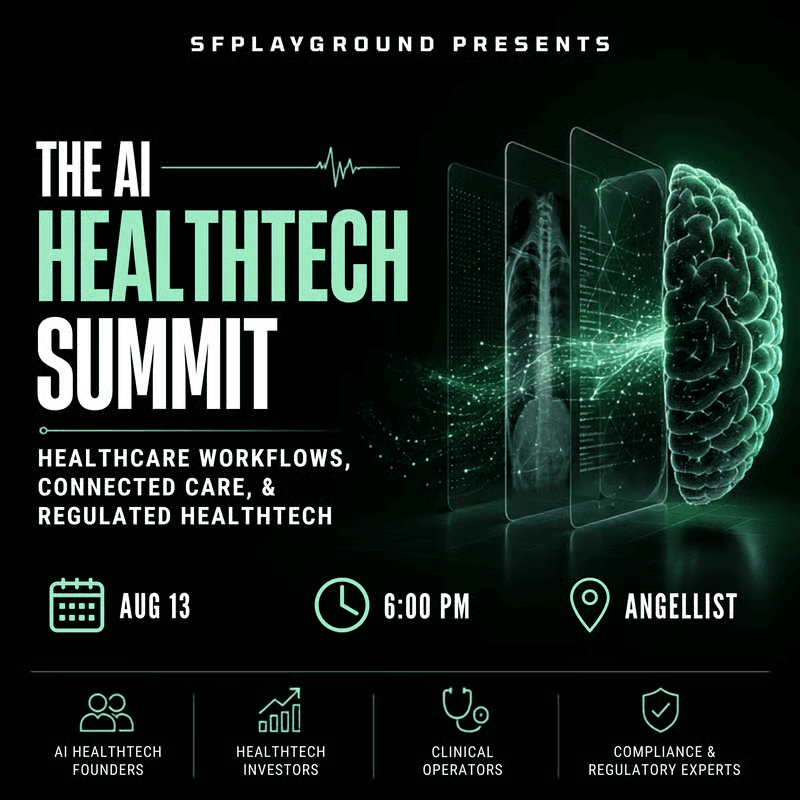 AI Healthtech Summit at AngelList event poster